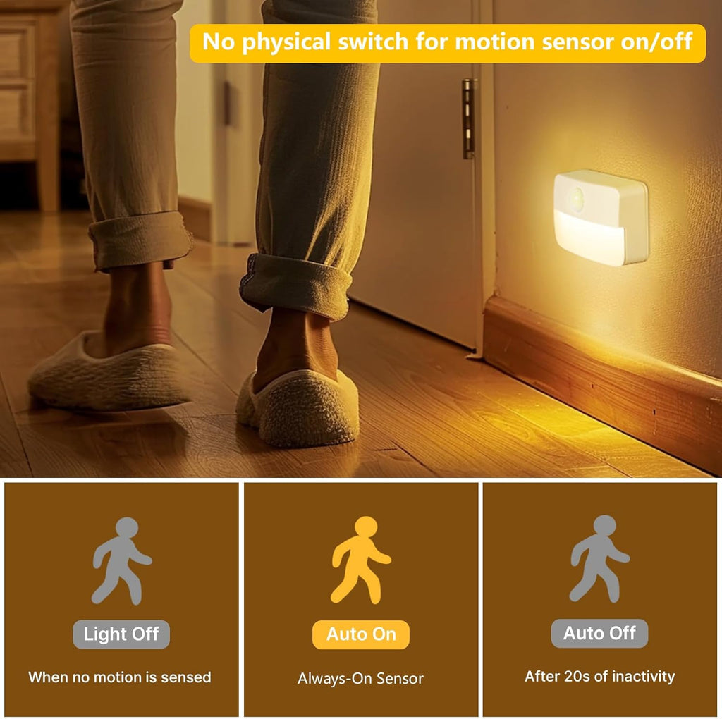 Motion Sensor LED Stair Lights – Battery Operated 8-Pack