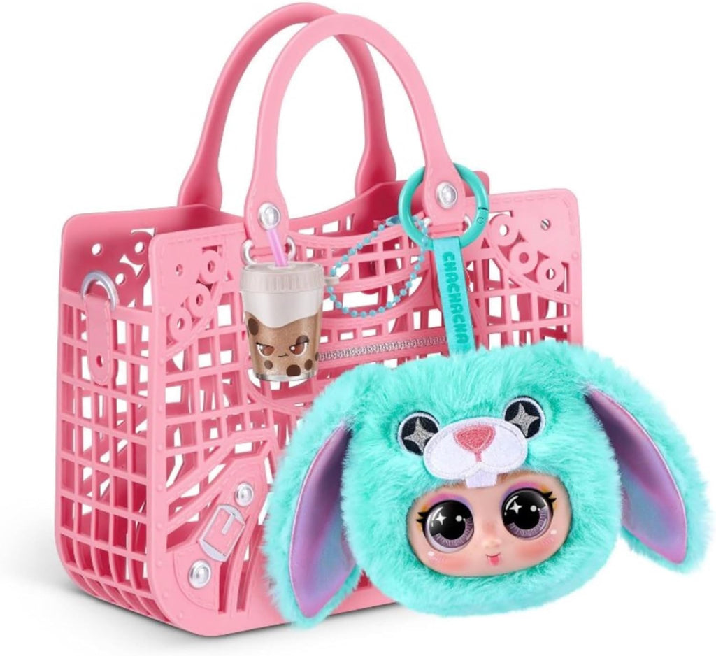 ZURU Cha Cha Cha Lipgloss Charms Blind Box, Plush Keychain with Lip Gloss, 8 Characters to Collect, Ages 3+