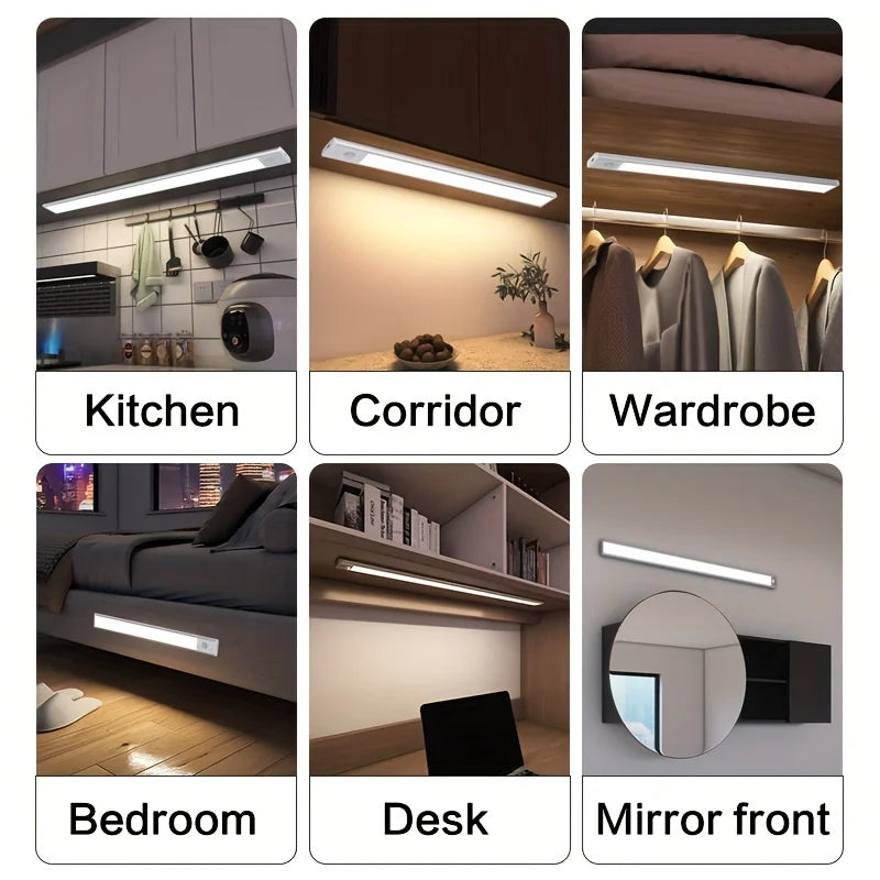 LED Motion Sensor Cabinet Light USB Rechargeable